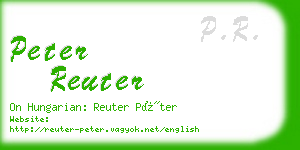 peter reuter business card